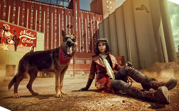 Piper Wright & Dogmeat from Fallout 4