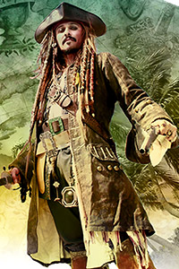 Captain Jack Sparrow from Pirates of the Caribbean