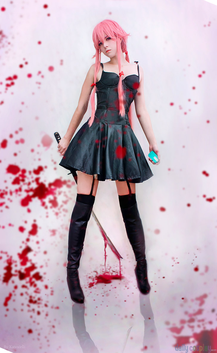 The Future Diary Gasai Yuno Mirai nikki 2nd Cosplay Costume