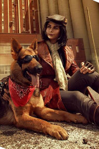 Piper Wright & Dogmeat from Fallout 4