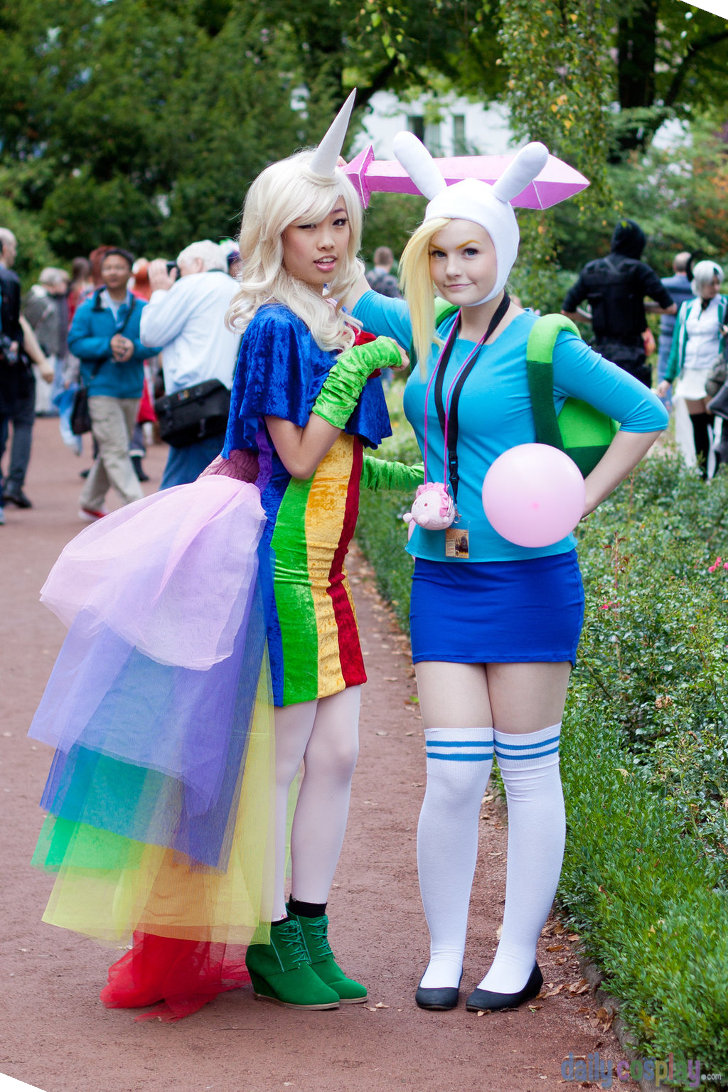 Fionna & Lady Rainicorn from Adventure Time.